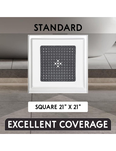 Alfombrilla de Ducha Antideslizante ENKOSI 53x53 cm Azul Aqua