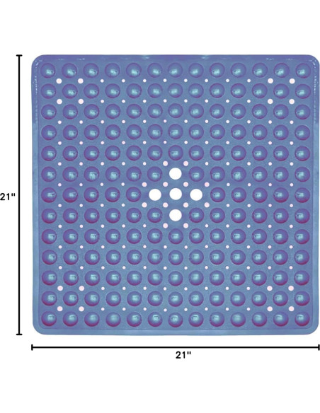 Alfombrilla de Ducha Antideslizante ENKOSI 53x53 cm Azul Aqua