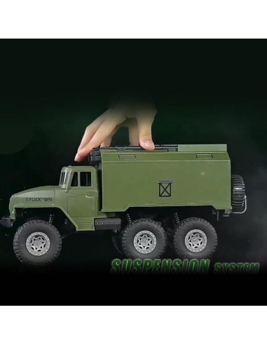 Camión Militar RC GoolRC 1:16 6WD Todo Terreno con 2 Baterías