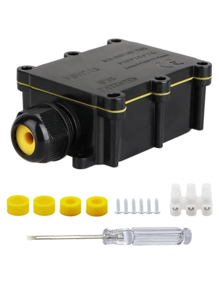 Caja de Conexiones Exterior Impermeable IP68 Helunsi - Negra
