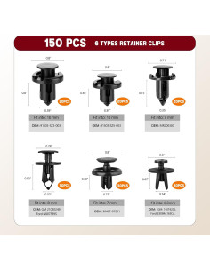 Kit de Clips de Retención Xislet 30 Pcs para Parachoques y Molduras 2