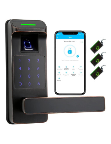 Cerradura Biométrica Harfo A01 con Huella Dactilar y APP