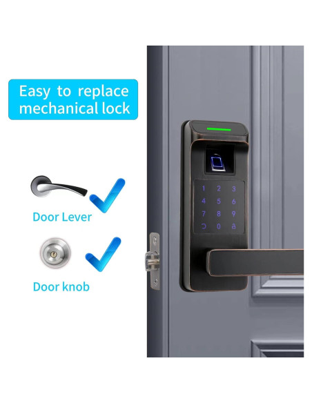 Cerradura Biométrica Harfo A01 con Huella Dactilar y APP Cerradura Biométrica Harfo A01 con Huella Dactilar y APP