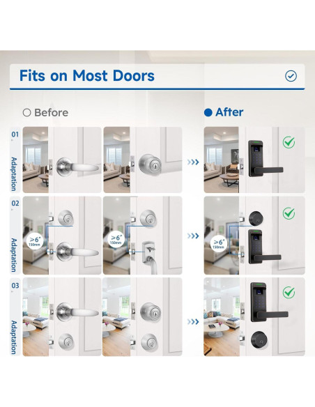 Cerradura Biométrica Harfo A01 con Huella Dactilar y APP Cerradura Biométrica Harfo A01 con Huella Dactilar y APP