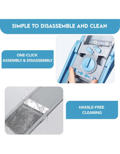 Rebanador Mandolina Genérico 5 en 1 Ajustable Azul