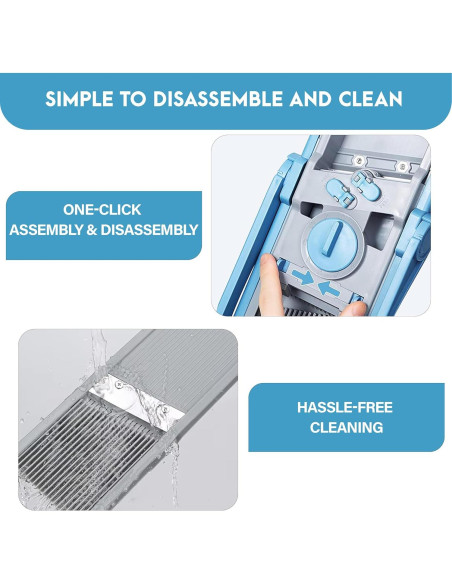 Rebanador Mandolina Genérico 5 en 1 Ajustable Azul Rebanador Mandolina Genérico 5 en 1 Ajustable Azul