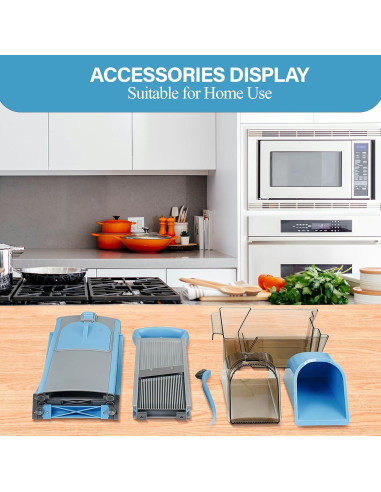 Rebanador Mandolina Genérico 5 en 1 Ajustable Azul