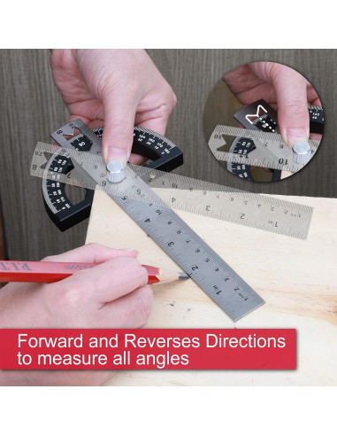 Transportador de Ángulo P.I.T. 203mm Ajustable para Carpinteros