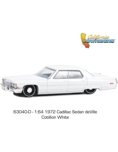 Auto a Escala 1:64 Greenlight 1972 Cadillac Sedan Blanco