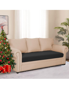 Funda de Cojín de Sofá Impermeable NC HOME Negro 3 Plazas 2