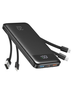 Cargador Portátil Charmast 20000mAh con 4 Cables Integrados