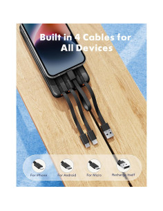 Cargador Portátil Charmast 20000mAh con 4 Cables Integrados 2