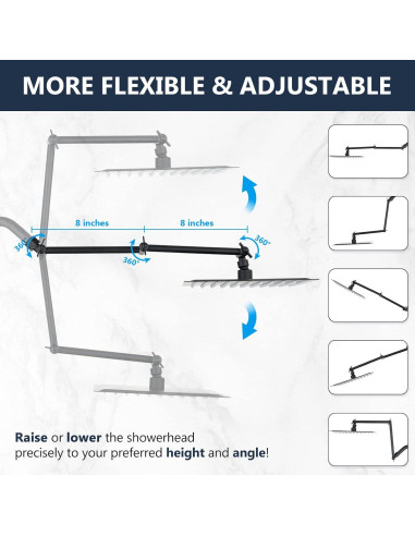 Cabezal de Ducha de Lluvia PDPBath 10" Acero Inoxidable Negro Mate