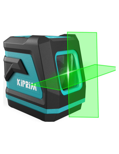 Nivel de láser verde Kiprim LV8 con autonivelación y brillo ajustable