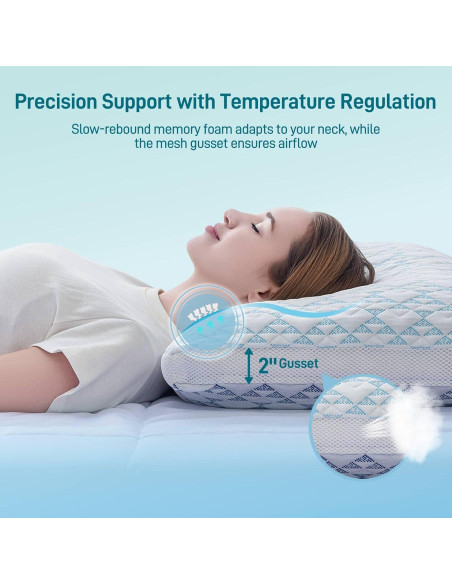 Almohada Ajustable Caelorin Queen Viscosa Bambú Hipoalergénica