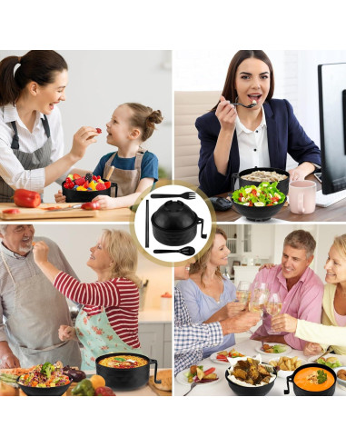 Juego de Tazones de Ramen ZENGABIA 33oz con Palillos y Cuchara