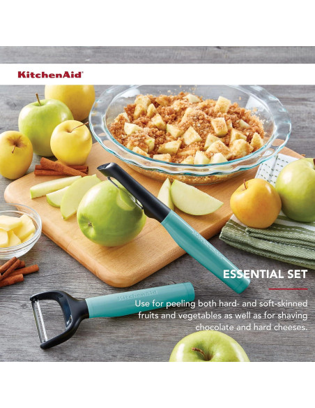 Set de 2 Peladores KitchenAid Euro y Y Acero Inoxidable Aqua