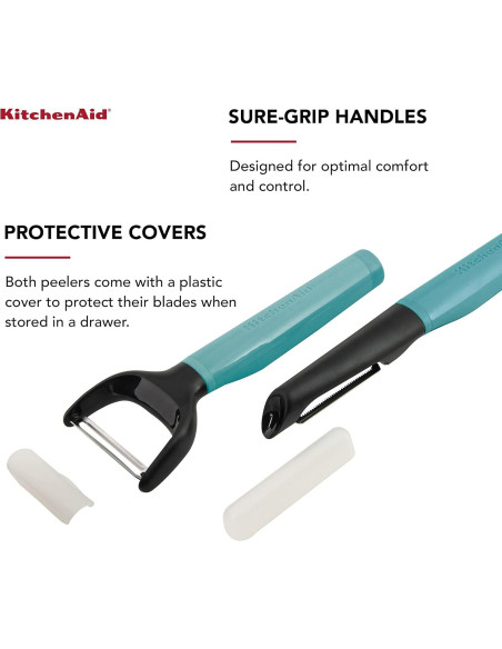 Set de 2 Peladores KitchenAid Euro y Y Acero Inoxidable Aqua