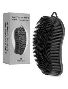 Exfoliador Corporal de Silicona MainBasics - Doble Cara Masaje Negro