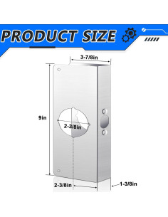 Placa de Refuerzo para Puerta Dunzy Acero Inoxidable 9" 2