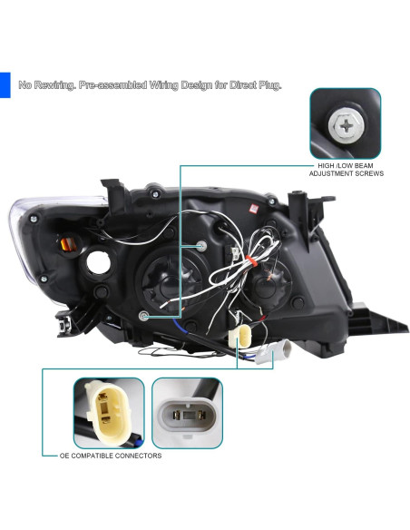Faros Proyector LED Spec-D Tuning para Toyota Corolla 2009-2010