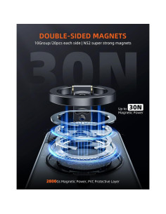 Soporte Magnético Doble para Teléfono CAMOLO Ajustable Negro 2