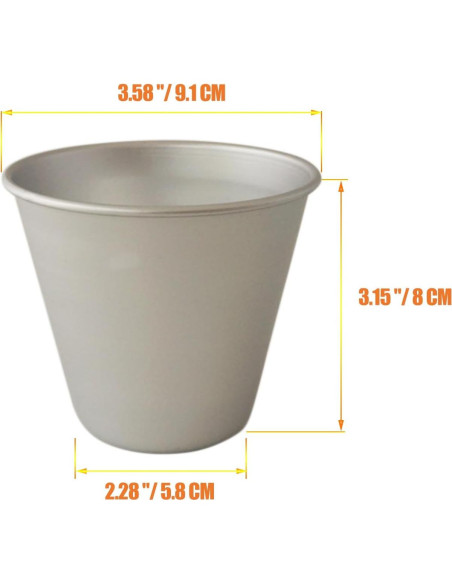 Juego de 6 moldes de aluminio Heluok para tartas y pudines