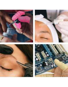 200 Protectores de Dedos de Láttex CREHODEC Medianos Negros 2