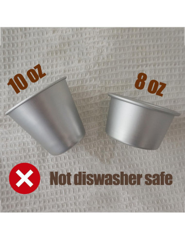 Juego de 6 moldes de aluminio Heluok para tartas y pudines