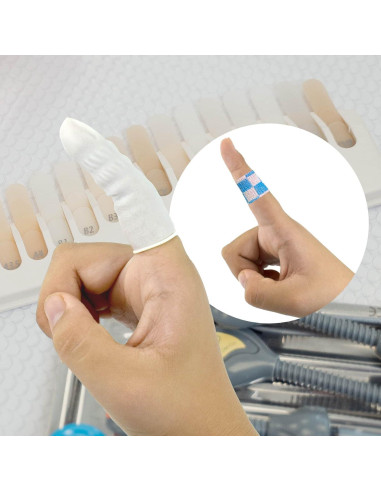 200 Protectores de Dedos de Láttex CREHODEC Medianos Negros