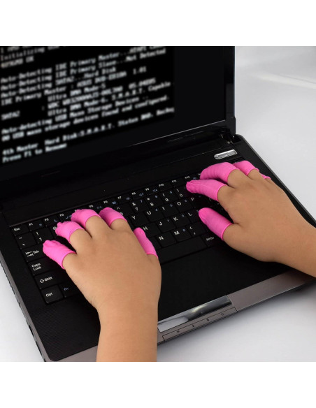 200 Protectores de Dedos de Láttex CREHODEC Medianos Negros