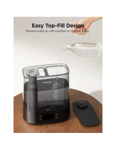 Humidificador Inteligente GoveeLife 6L Negro, Control WiFi, 60H