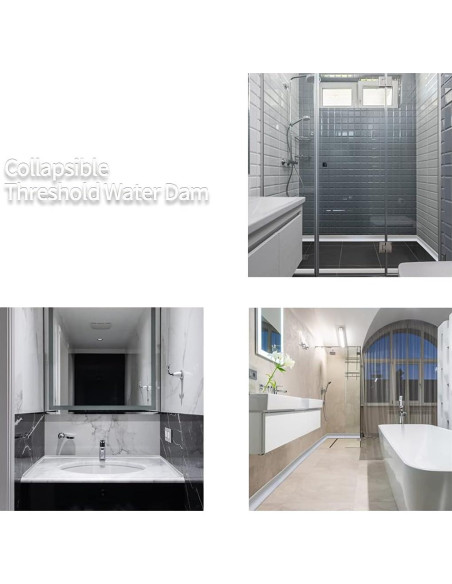 Barrera de Agua Silicona 99 cm Zhuohai para Fregadero y Ducha