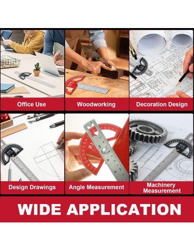 Transportador de Ángulo P.I.T. 203mm Ajustable para Carpinteros