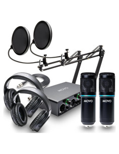 Kit de Podcast Movo PodKit2AH para 2 Micrófonos USB-C
