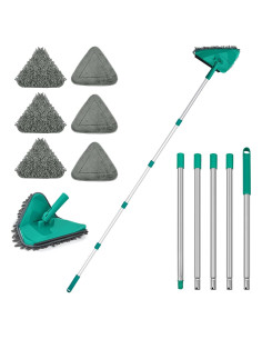 Mopa Limpiadora de Pared JEHONN 208 cm con 6 Paños Microfibra