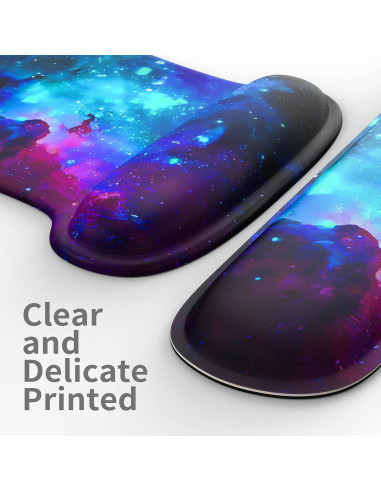 Soporte para Muñeca Ergonómico y Almohadilla de Ratón Gel Nebula Galaxy