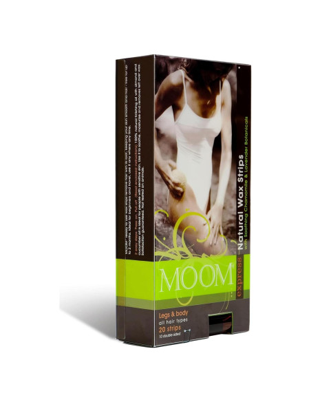 Tiras de Cera MOOM Express con Manzanilla y Lavanda - 10 Tiras