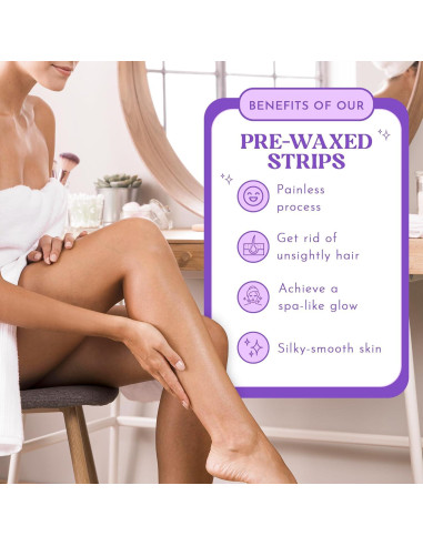 Tiras de Cera MOOM Express con Manzanilla y Lavanda - 10 Tiras