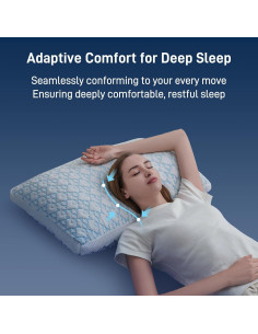 Almohada Ajustable Cotelovo Queen Viscosa Bambú Espuma Memoria 2