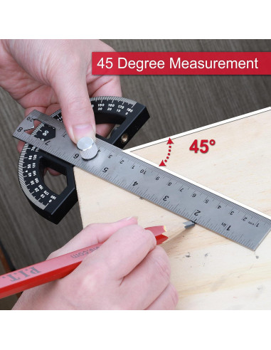 Transportador de Ángulo P.I.T. 203mm Ajustable para Carpinteros