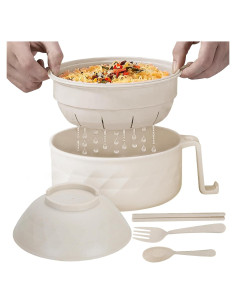 Set de Tazones de Ramen CD HOME 30oz, Apto Microondas y Lavavajillas