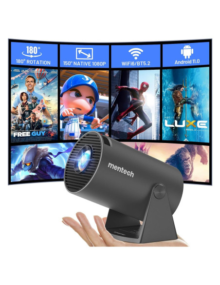 Mini Proyector Mentech HY300PRO WiFi Bluetooth 180 150" 4K