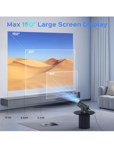 Mini Proyector Mentech HY300PRO WiFi Bluetooth 180 150" 4K
