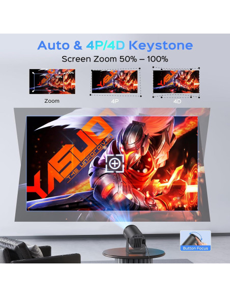 Mini Proyector Mentech HY300PRO WiFi Bluetooth 180 150" 4K