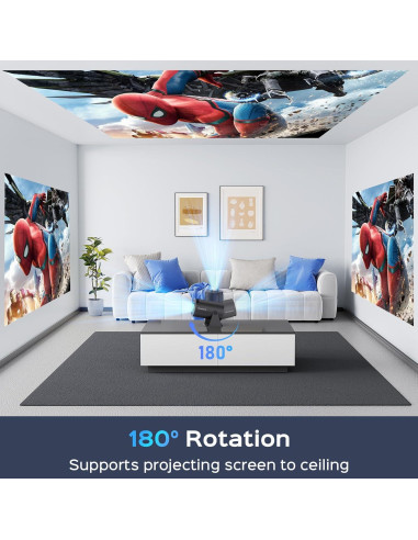 Mini Proyector Mentech HY300PRO WiFi Bluetooth 180 150" 4K