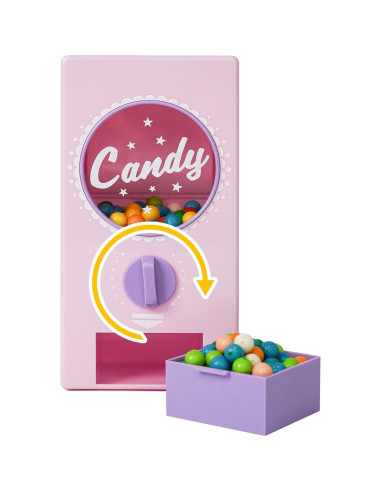 Dispensador de Caramelos Retro YOBRO Rosa 1.3L para Snacks