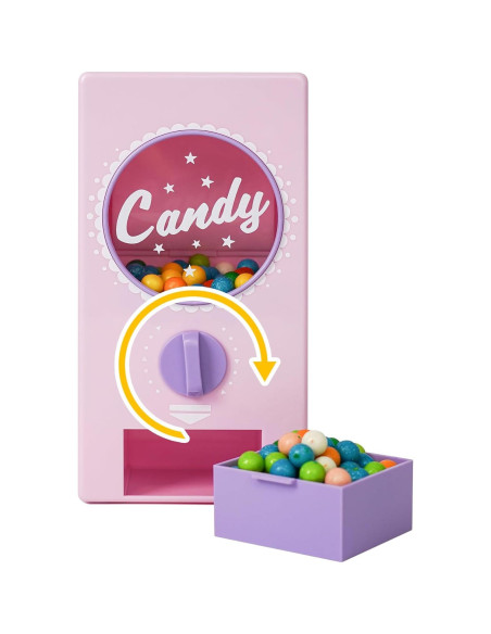 Dispensador de Caramelos Retro YOBRO Rosa 1.3L para Snacks