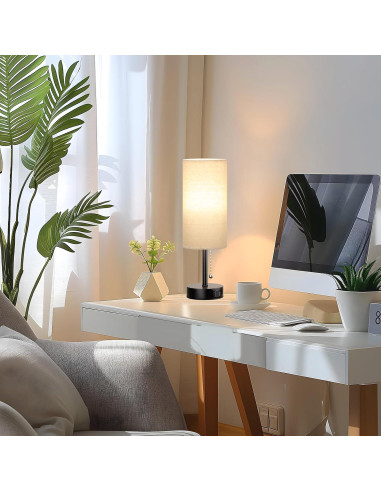 Juego de 2 Lámparas de Mesa PartageiZ con Carga USB y 3 Colores