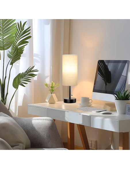 Juego de 2 Lámparas de Mesa PartageiZ con Carga USB y 3 Colores